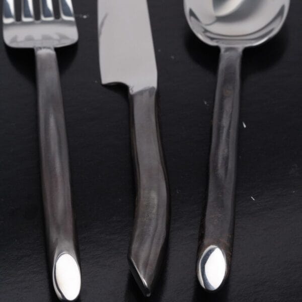 Handcrafted Unpolished Rolled S Handle Flatware Set | eThaiCraft - Image 4