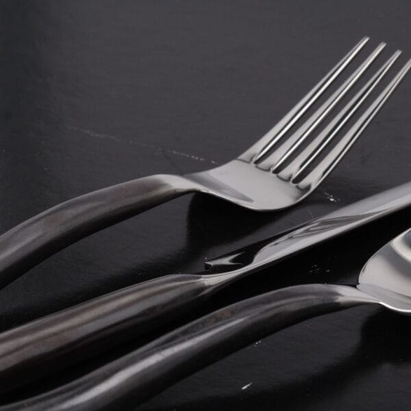 Handcrafted Unpolished Rolled S Handle Flatware Set | eThaiCraft - Image 5