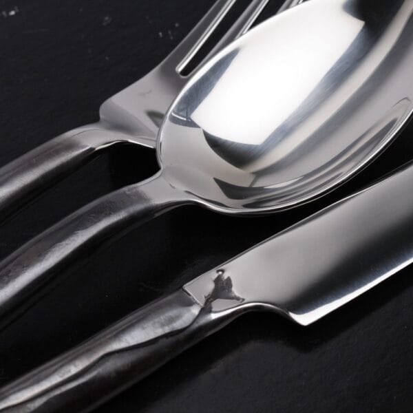 Handcrafted Unpolished Rolled S Handle Flatware Set | eThaiCraft - Image 6