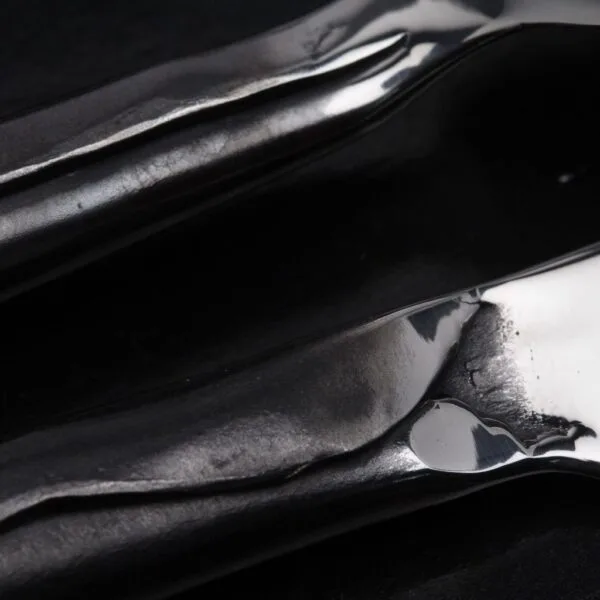 Handcrafted unpolished rolled handle flatware set by Thai artisans